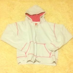 A (youth) large, white, light jacket.